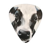 Black And White Cow Printed,12 Pcs Guitar Pick,3 Different Thickness Plectrums for Acoustic Guitar Bass Ukulele (0.46mm 0.96mm 0.71mm)