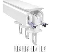 Black and White Curtain Track 360cm Ceiling Rail for Room Divider Shower Curtain Parallel Bay Window - Versatile and Stylish Home Décor Solution