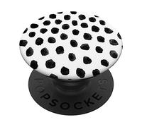 Black and white Dalmatian polka dot animal print dog PopSockets Swappable PopGrip
