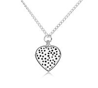 Black And White Dalmatian Spot Dots Pet Ashes Necklace Memorial Jewelry Dog Cat Keepsake Funeral Urn Pendant for Men Women