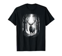 Black and White Deer Forest Stag Nature T-Shirt