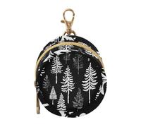 Black and White Design Redwood Midnight Design Baby Girl Pacifier Storage Case Portable Change Purse Key Holder, Small Item Storage pouching