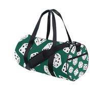 Black and White Dice Green Large Capacity Personal Item Travel Bag Yoga Carry On Personal Item Bag