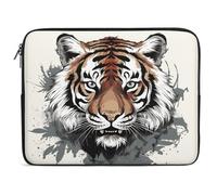 Black And White Doodle Tiger Laptop Sleeve 17inch Laptop Protective Case for Women Men Shockproof Computer Cover Portable Notebook Briefcases Computer Carrying Bag Lap Top Protector Compatible with No