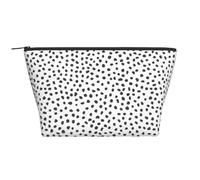 Black and White Dot Print Women's Makeup Bag Daily Commute Cosmetics Storage Pouch Beach Travel Fashion Toothbrush Bag