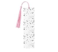 Black and White Dot Printing Fashion Wooden Bookmarks 5 Pieces,Rectangle Bookmarks for Adult Perfect for Graduation Gifts