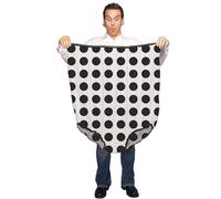 (Black and white dots) Funny Big Underwear Mama Undies Plus Size Granny Panties White Elephant Joke Gift For Women Men