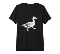 Black and White Drawing - Duck Premium T-Shirt