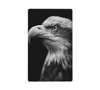 Black and White Eagle Portrait Single Toggle Blank Wall Plate Light Switch Cover Decorative 1 Gang for Kitchen Room Bathroom Size 11.4x7cm