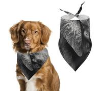 Black and White Elephant Image Pet Scarf Adjustable Pet Accessories Triangular Scarf Washable Floral Print Puppy Bib Bandana Stylish Comfortable Cat Scarves for Holiday Scarfs