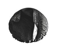 Black and White Elephant Shower Cap for Women Double Layers Thick Hair Caps Reusable Waterproof Bath Caps with Elastic Band Hair Hat Washable Shower Hat for Men Women Spa Salon