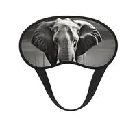 Black and White Elephant Sleep Mask for Side Sleeper, Blackout Sleeping Eye Mask, Soft Breathable Eye Cover for Women Men Travel Eyeshade, Relaxing Zero Pressure Night Blindfold