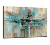 Black And White Elephants Entwine Wall Art Textured Horizontal Canvas Painting For Living Room Bedroom Office Wall Decor(70x110cm(28x43in)/Without frame)