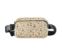 Black and White Evil Eyes Multipurpose Waist Bag Fanny Pack with Adjustable Strap for Travel Gym Work, Autumn Gnomes Yellow Leaves Berries Vintage, One Size