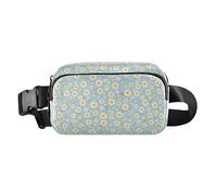 Black and White Evil Eyes Multipurpose Waist Bag Fanny Pack with Adjustable Strap for Travel Gym Work, Polka Dots and Tender Chamomile Flowers, One Size