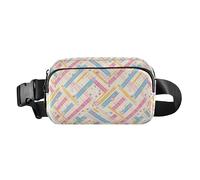 Black and White Evil Eyes Multipurpose Waist Bag Fanny Pack with Adjustable Strap for Travel Gym Work, Pink Gingham Kawaii, One Size