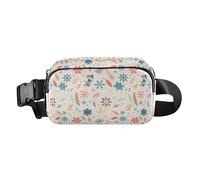 Black and White Evil Eyes Multipurpose Waist Bag Fanny Pack with Adjustable Strap for Travel Gym Work, Merry Christmas Winter Leaves Snowflakes, One Size