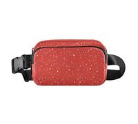 Black and White Evil Eyes Multipurpose Waist Bag Fanny Pack with Adjustable Strap for Travel Gym Work, Red Glitter Texture, One Size