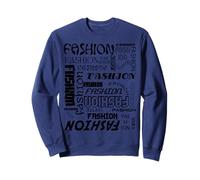 BLACK AND WHITE FASHION - BLACK TEXT ARTPOGRAPHY Sweatshirt