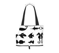 Black and White Fish Small pet carrier suitable for shopping malls airplanes buses and subways