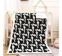 Black And White Flannel Blanket Checkered Throws for Sofas, Soft Cosy Plush Throw, Lightweight Fluffy Blanket for Bed, 3D Print Design Throw Adults Kids Bedroom Decor 60x80inch