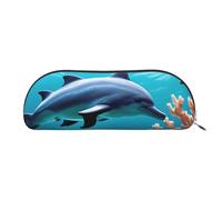 Black And White Floral Print Print Receive Bag Makeup Bag Cosmetic Bags Travel Storage Bag Toiletry Receive Bags Pencil Case Pencil Bag, Beautiful Underwater World Dolphins Coral, One Size