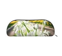 Black And White Floral Print Print Receive Bag Makeup Bag Cosmetic Bags Travel Storage Bag Toiletry Receive Bags Pencil Case Pencil Bag, Bell Orchid, One Size