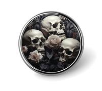 Black and White Flowers and Skull Blank Round Badges Round Badge DIY Pin Back Buttons Clear Button Pins for Craft Projects Badge Making Accessories
