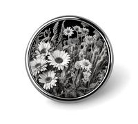 Black and White Flowers Blank Round Badges Round Badge DIY Pin Back Buttons Clear Button Pins for Craft Projects Badge Making Accessories