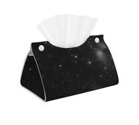 Black and white galaxy Long Tissue Box Cover -Waterproof PVC Leather Tissue Holder, Stylish Easy to Clean for Home, Office, Car