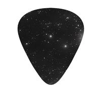 Black and white galaxy Printed pick set - 12 pieces, thin, medium and thick guitar picks, suitable for guitar, bass, electric guitar and ukulele