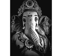 Black And White Ganesh Hindu Unframed Art Print Poster Wall Decor 12x16 inch