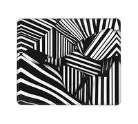 Black and White Geometric lines7.9 x 9.5 in Mouse pad, Gaming Mouse pad, Multi-Code