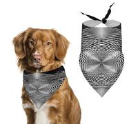 Black and White Geometric Shape Art Dog Bandana Triangle Dog Scarf Washable Adjustable Dog Bib Puppy Neckerchief Pet Bandana Pet Scarf Pet Triangle Scarf Handkerchief for Puppy Pet