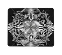 Black and White Geometric Shape Art Mouse Pad with Anti-fray Stitching, Waterproof Gaming Mouse Mat for Women Men Non-Slip Rubber Base Computer Mousepad for Laptop Office Desk Accessories 7 x 8.6 in