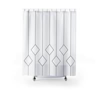 Black and White Geometric Shower Curtain | Minimal Abstract Line Art Bath Curtain | Washable Shower Curtain Bathroom Decor 180x150cm/71x59in(WxH