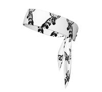 Black and white giraffe Breathable Sports Bandage Headband Stylish Lightweight and Comfortable Suitable for All Kinds of Sports