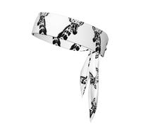 Black and White Giraffe Double-Sided Sports Headband for All Activities As Tennis, Football, Yoga, and Running