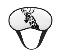 Black and White Giraffe Universal Lightweight Eye Mask: Great for Travel, Office Naps and Shift Work. Provides a Comfortable Sleeping Environment