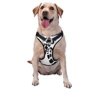 Black and White Giraffe X-Large Printed pet Traction Vest for Pets to wear When Walking The Dog or Climbing Mountains