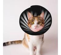Black and White Glare Dog Cone Collar - Protective Collar for Dogs and Cats, Comfortable Pet Recovery CollarFor Large and Medium-Sized Puppies