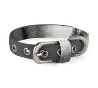 Black and White Goat Dog Collar Adjustable Soft and Comfortable Puppy Collars with Metal Buckle Pet Collar for Small Medium Pet