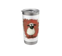 Black and White Goggle Eye Sheep Stainless Steel Insulated Tumbler
