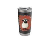 Black and White Goggle Eye Sheep Stainless Steel Insulated Tumbler