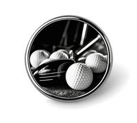 Black And White Golf Button Pins - Personalized Round Badges for Women Men Custom Photo Buttons for Backpack Cloth Decoration Souvenir Gifts, Metal Badge Brooch Party Costume Accessory