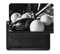 Black And White Golf Passport Cover Protector Rfid Blocking Passport Holder Id Card Holder Secure Travel Wallet Organizer for Passport Tickets Credit Cards, style, One Size
