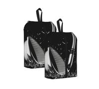 Black and White Golf Print Trainer Bag Portable Boot Bag with Zipper Closure Storage Pouch for Travel Home-2pcs