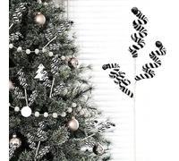 Black and White Grinchs Christmas Decorations, 17 Inch Large Ornaments for Christmas Tree Picks, 4 Pcs Nightmare Before Christmas, Big Tree Topper Filler, Xmas Candy Cane Halloween Picks