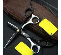 Black and White Hair Cutting Scissors Set, 5.5-Inch Hair Styling Tool, Comfortable to The Touch, Hand-Polished, Suitable for Men, Women and Pets, Home Salon
