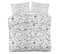 Black and White Hearts Super King Size Duvet Cover Sets, Simple Style Bedding Set, 1 Soft and Comfortable Microfiber Quilt Cover and 2 Pillowcases 50×75, for Room Decor A946